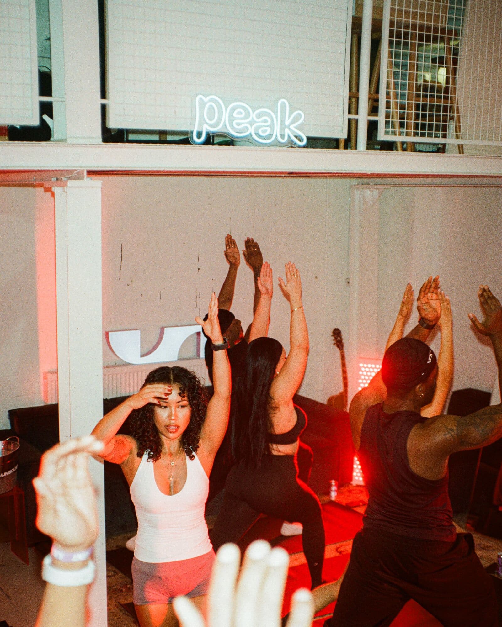 Yoga class in the studio